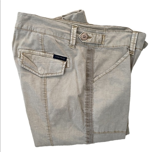 Sanctuary Tan Rolled Up Cropped Pants Size 27 - Picture 2 of 6
